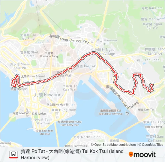 13D Bus Line Map