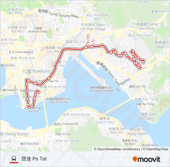 13X bus Line Map