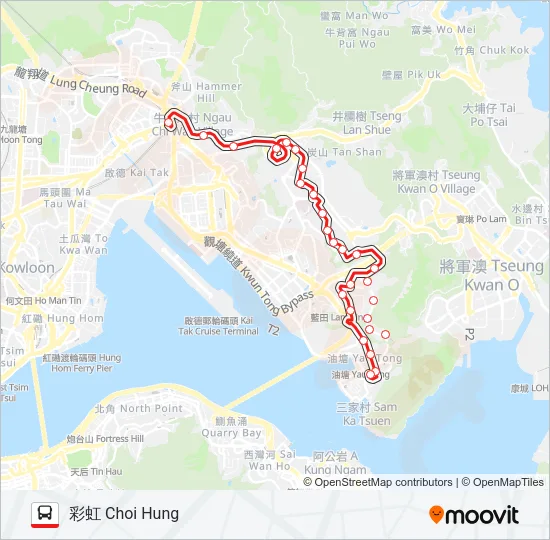 14D Bus Line Map