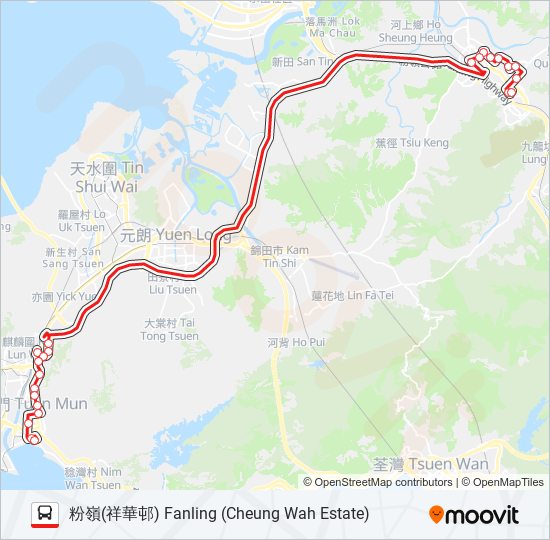 261 bus Line Map