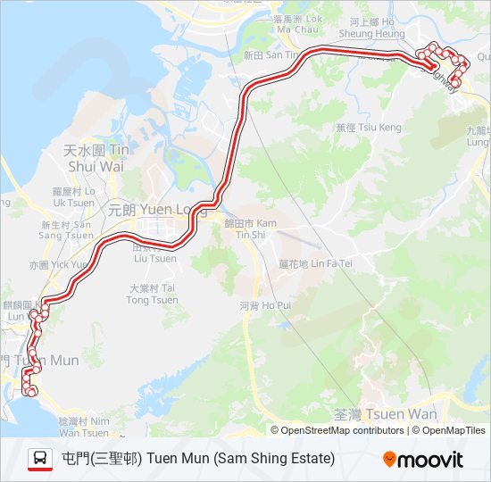 261 bus Line Map