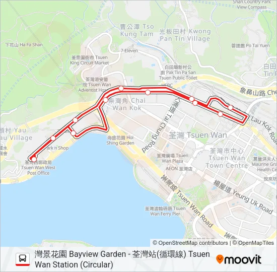 34M Bus Line Map