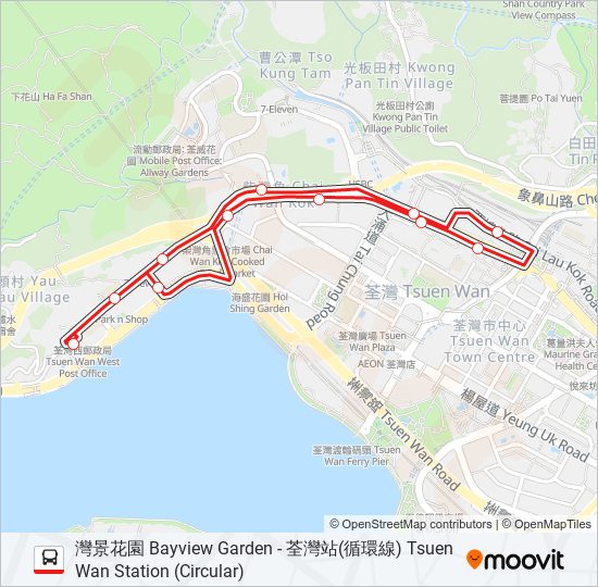 34M bus Line Map