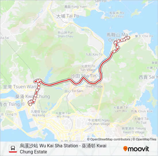 40X Bus Line Map