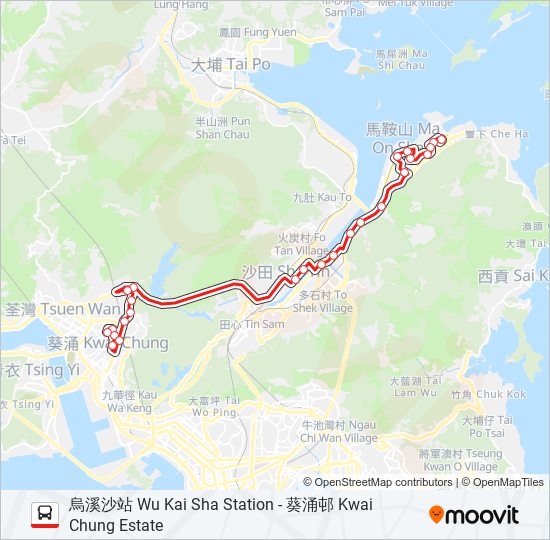 40X bus Line Map