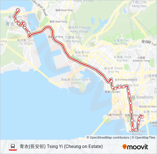41A Bus Line Map