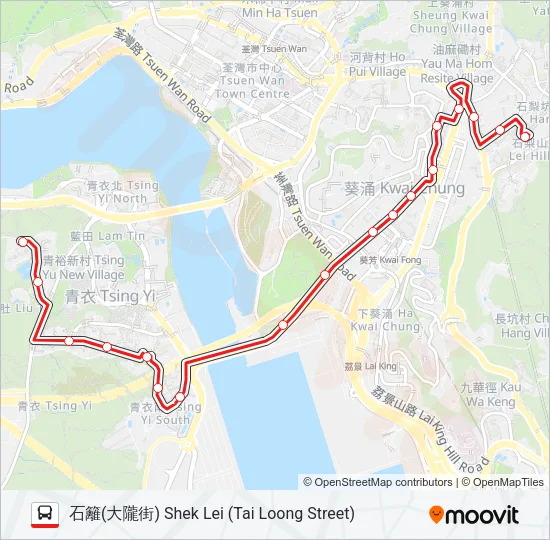 43A Bus Line Map