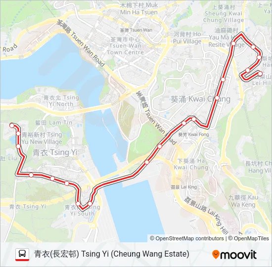 43A Bus Line Map