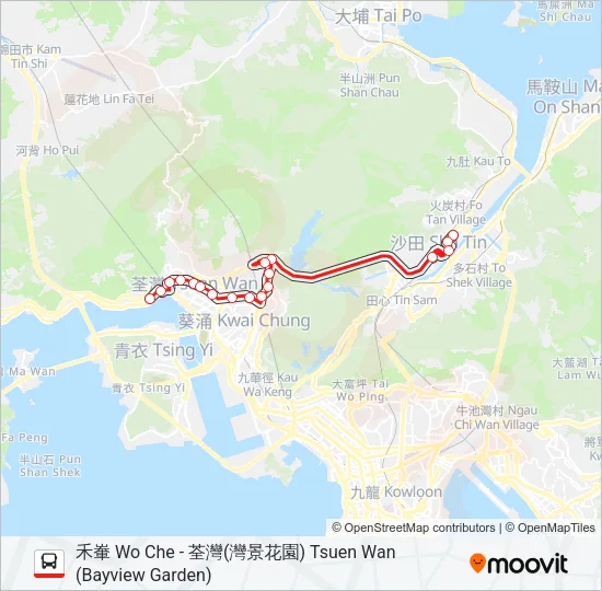 48X Bus Line Map