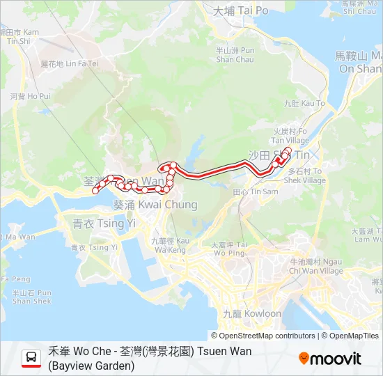 48X Bus Line Map