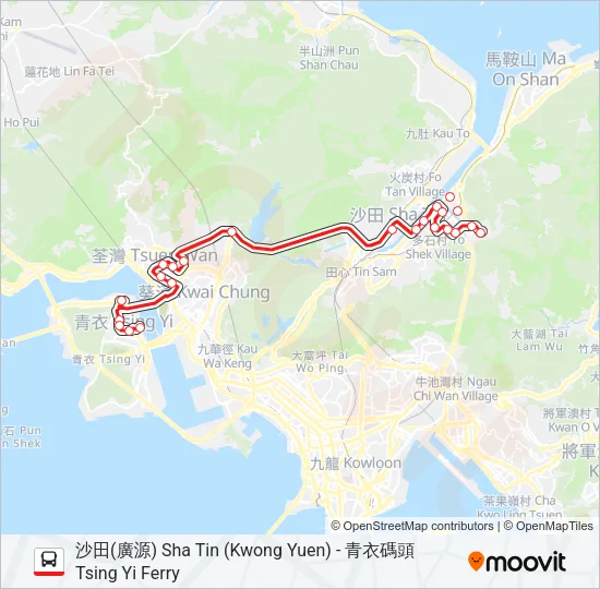 49X Bus Line Map