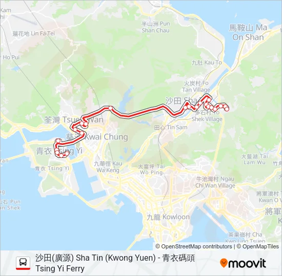 49X Bus Line Map