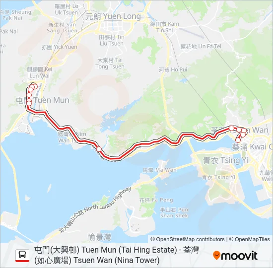 66M Bus Line Map