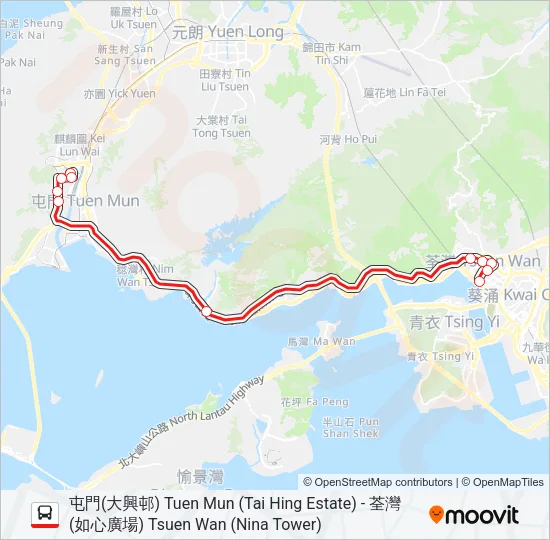 66M Bus Line Map