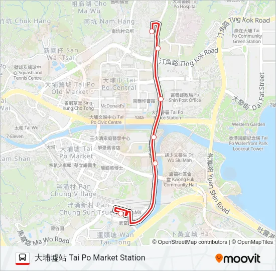 71A Bus Line Map