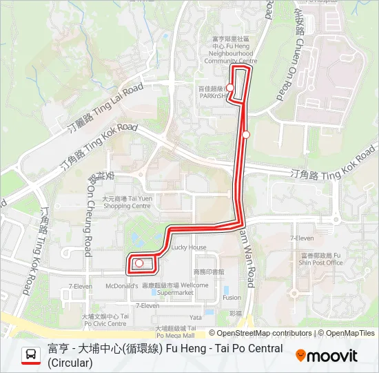71B Bus Line Map