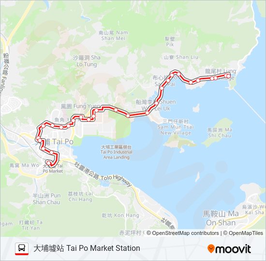 75K bus Line Map