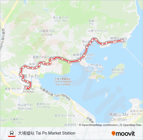 75K Bus Line Map