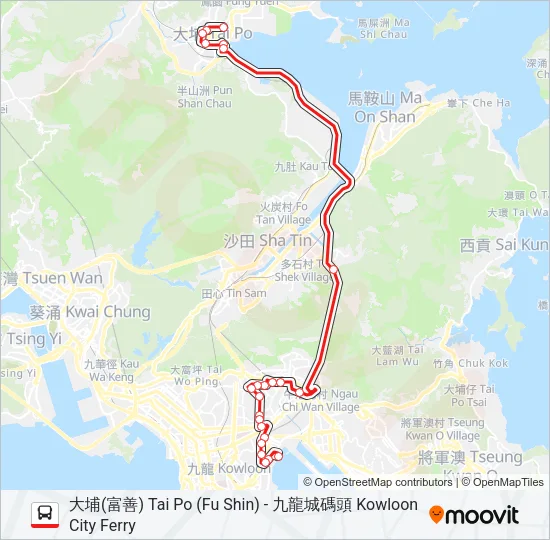 75X Bus Line Map