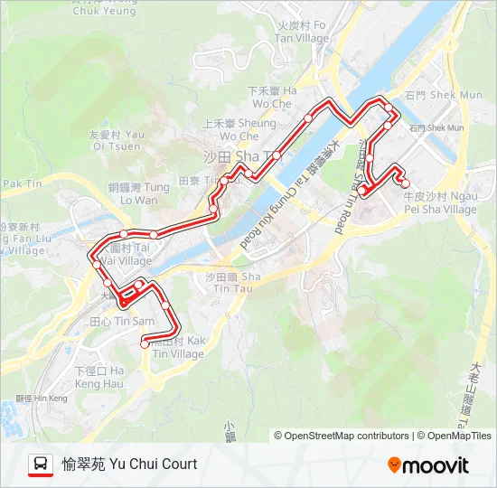 80K Bus Line Map