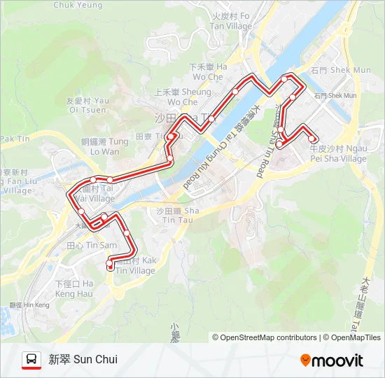 80K Bus Line Map