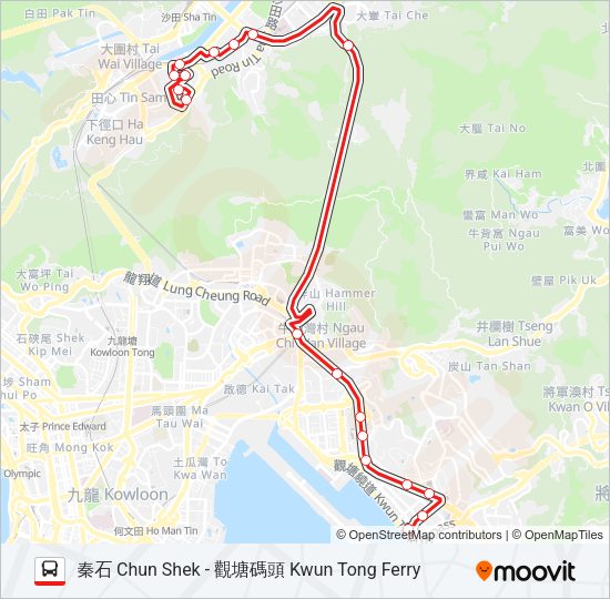 80X Bus Line Map