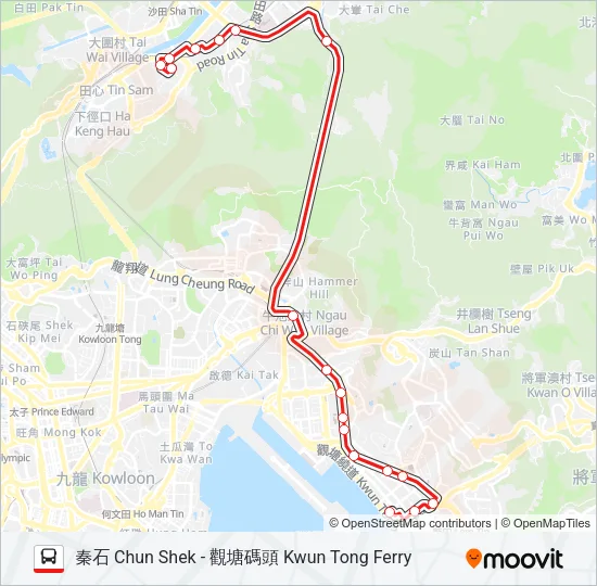 80X Bus Line Map