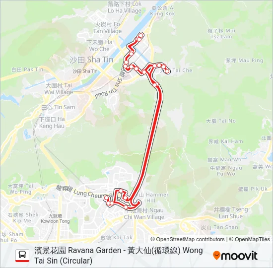 82X Bus Line Map