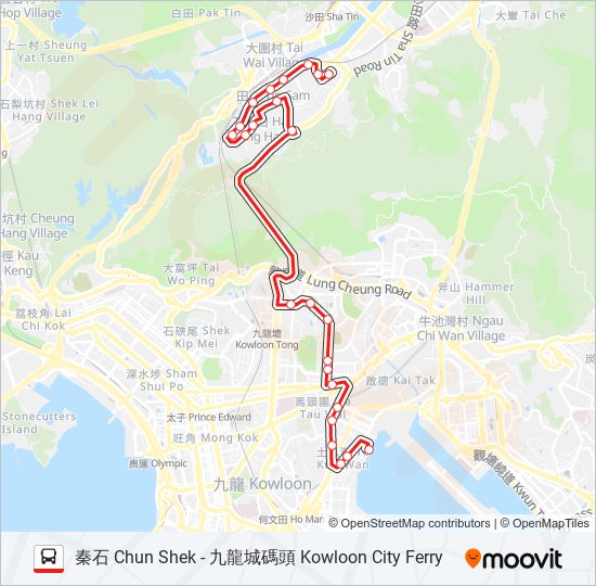 85B bus Line Map