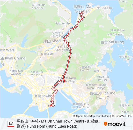 85X bus Line Map