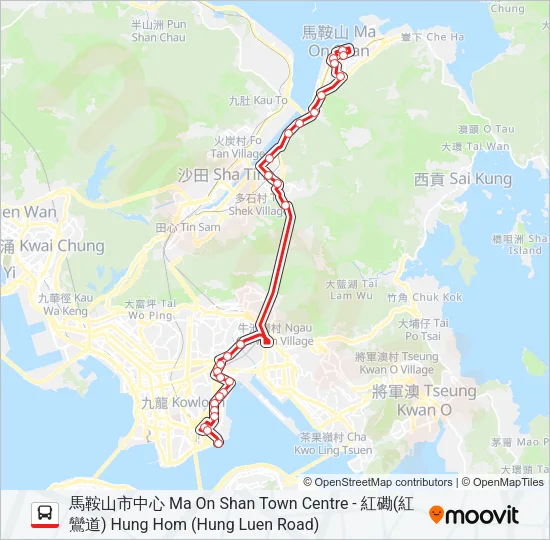 85X Bus Line Map