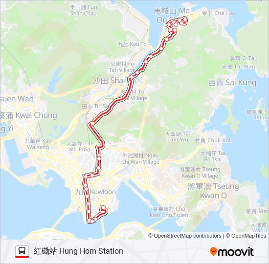 87D bus Line Map