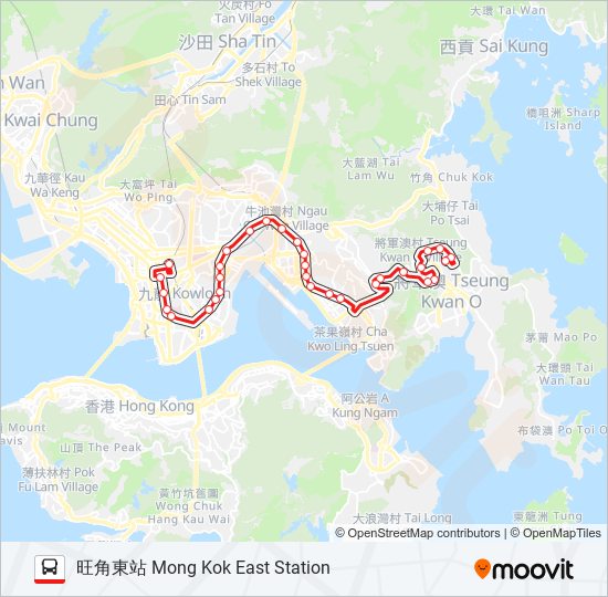 93K bus Line Map