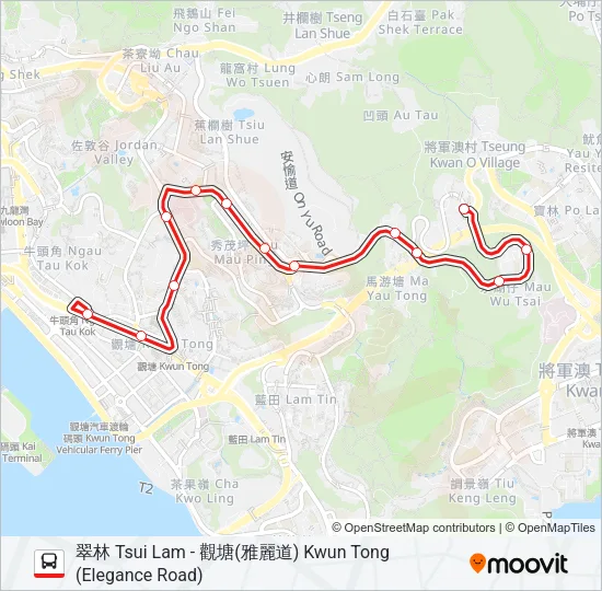 95M Bus Line Map