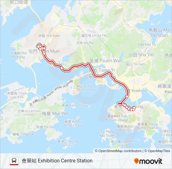 960 Bus Line Map