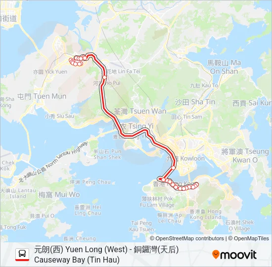 968 Bus Line Map
