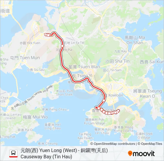 968 Bus Line Map