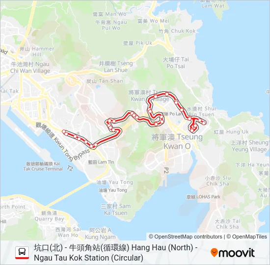 98A Bus Line Map