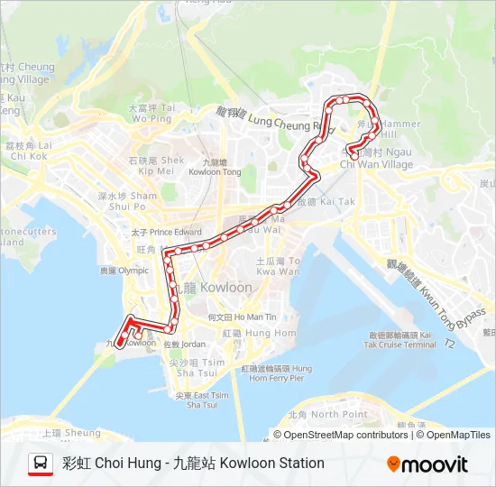 203E Bus Line Map
