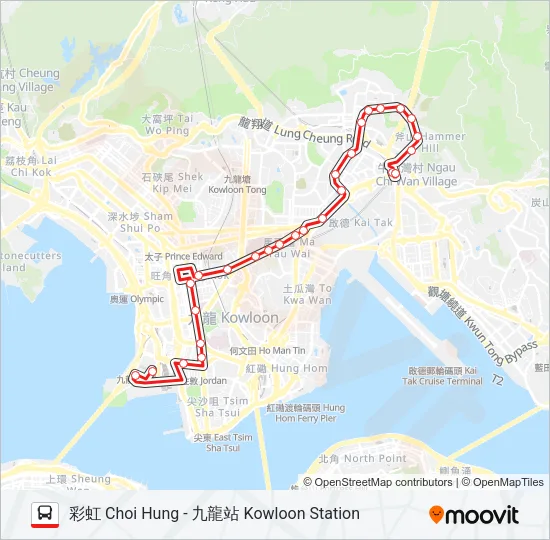 203E Bus Line Map