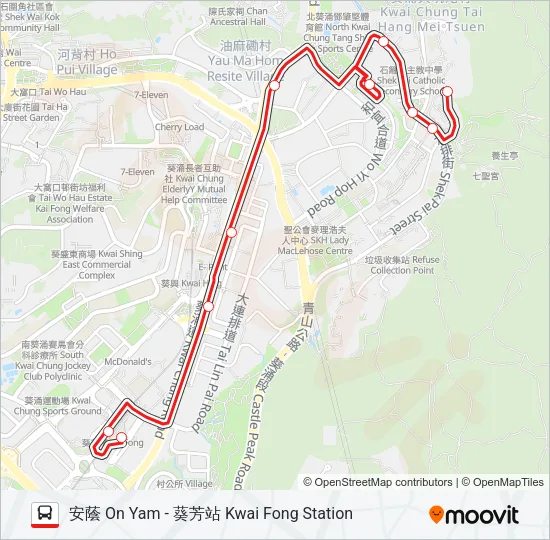 235M Bus Line Map