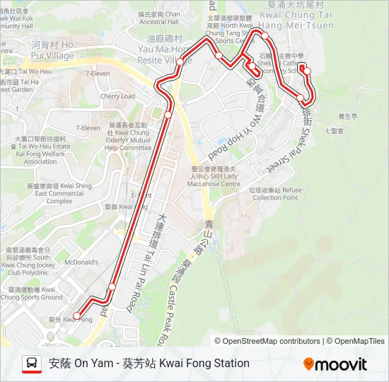 235M Bus Line Map