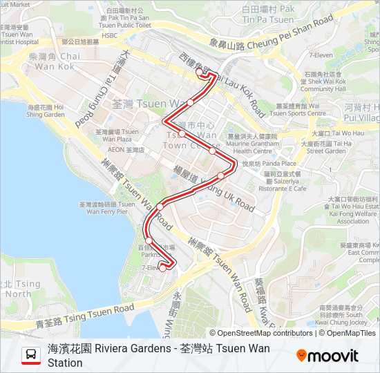 巴士238M的線路圖