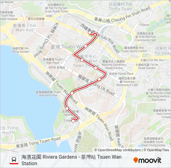238M Bus Line Map