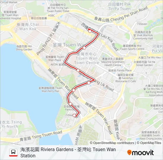 238M Bus Line Map
