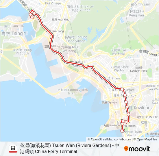 238P Bus Line Map