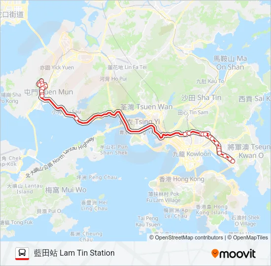 258D Bus Line Map