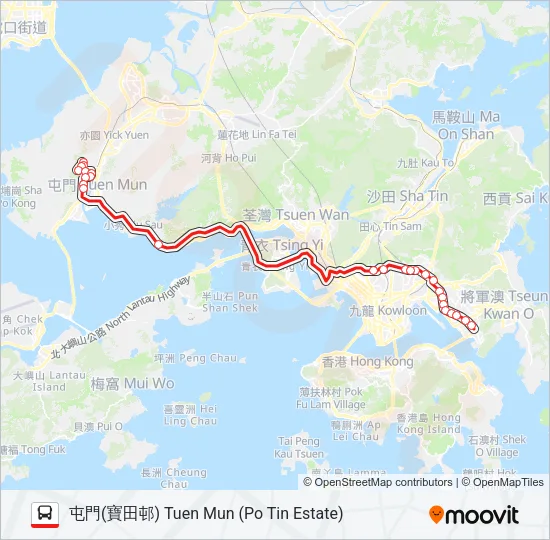 258D Bus Line Map