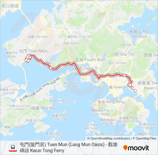 259X Bus Line Map