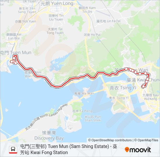 巴士260C的線路圖